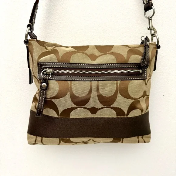 Coach Tan and Brown Crossbody Bag - Picture 6 of 8